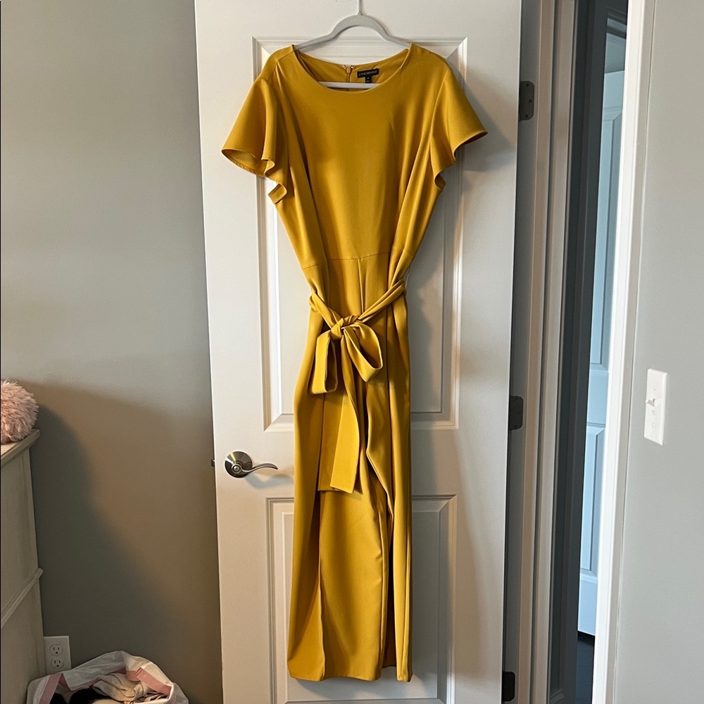 Lane Bryant Mustard Jumpsuit with Belt